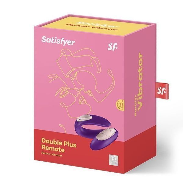 Вибратор для пар Satisfyer Double Plus Remote с пультом ДУ и двумя моторчиками. SO2021 фото