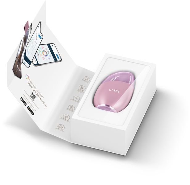Массажер для лица GESKE Cool&Warm Eye and Face Massager 7в1 pink HB0291 фото