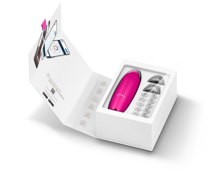 Микродермабразионное устройство для удаления черных точек GESKE MicroDermabrasion Blackhead Remover 7в1 magenta HB0569 фото