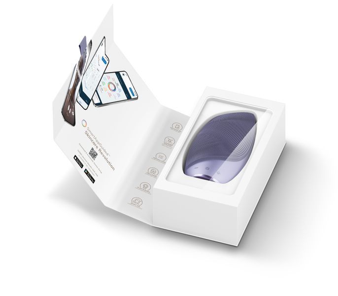 Электронная звуковая термо щетка для лица GESKE Sonic Thermo Facial Brush 6в1 purple HB0079 фото