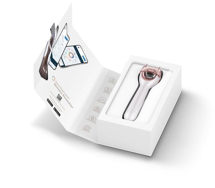 Электронный роллер для лица с микроиглами GESKE MicroNeedle Face Roller 9в1 starlight HB0187 фото