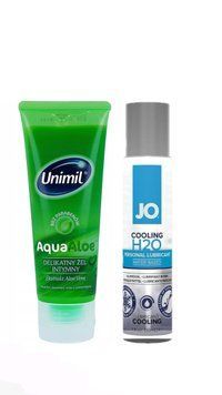 Набор лубрикантов Unimil Aloe 80 мл + System JO H2O COOLING (30 мл) LB150 фото