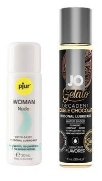 Набор лубрикантов pjur Woman Nude 30 мл + System JO Double Chocolate (30 мл) LB87 фото