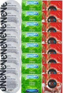 Набор 24 шт ONE Extra Strong + Delay Infinity + EXS STRAWBERRY SUNDAE SOS7342 фото