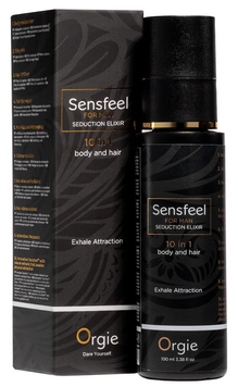 Чоловічий еліксир для тіла та волосся 10 в 1 з бустером феромонів Orgie Sensfeel Seduction Elixir 10 in 1 for Man, 100 мл SX1541 фото