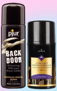 Набор лубрикантов pjur backdoor anal Relaxing jojoba silicone 30 мл + Sensuva UltraThick Hybrid Formula (50 мл) LB688 фото