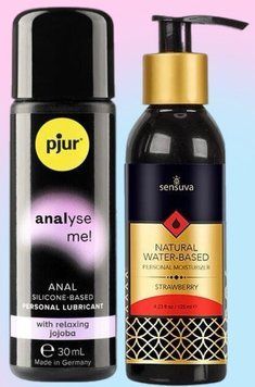 Набор лубрикантов pjur analyse me! Relaxing jojoba silicone 30 мл + Sensuva Natural Water-Based Strawberry (125мл) LB588 фото