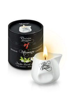 Массажная свеча Plaisirs Secrets White Tea (80 мл), керамический сосуд SO1858 фото