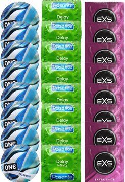 Набор 24 шт ONE Fresh Mint + Delay Infinity + EXS Extra Thick SOS7490 фото
