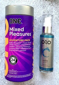 Комплект ONE Mixed Pleasures 24 шт + Лубрикант охлаждающий OLO 60 мл SOS2327 фото
