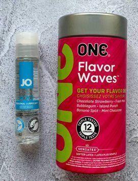 Комплект ONE Flavor Waves 12 шт - Лубрикант System JO H2O ORIGINAL (30 мл)  SOS2668 фото