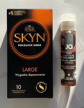 Набір SKYN Large  10 шт +  Змазка System JO H2O &mdash; Chocolate Delight (30 мл) SOS2127 фото