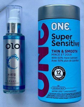 Набор ONE Super Sensitive 12шт - Лубрикант охлаждающий OLO 60 мл SOS3287 фото