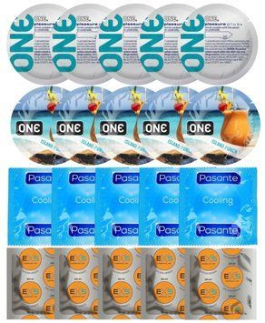 Набор 20 шт ONE Pleasure Plus + ONE Island Punch + Pasante Cooling + EXS Delay SOS7292 фото