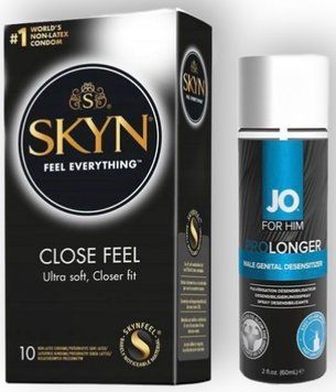 Набір з SKYN Close Feel (10 шт) + Пролонгатор System JO Prolonger Spray with Benzocaine (60 мл) SOS8922 фото