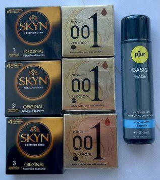 Набор 18 шт OLO Лед и Пламя 001 + Skyn ​​Original + Лубрикант pjur Basic Waterbased, 100 мл SOS3829 фото
