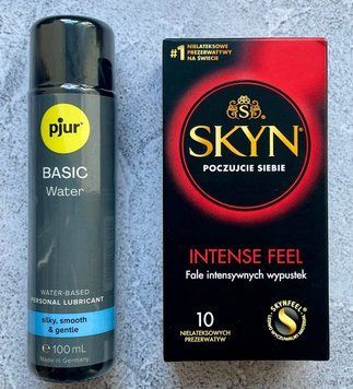 Набор SKYN Intense Feel 10 шт. - Лубрикант pjur Basic waterbased 100 мл SOS2624 фото