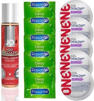 набор 10 шт Pasante + ONE + System JO H2O Watermelon (30 мл) SOS4666 фото