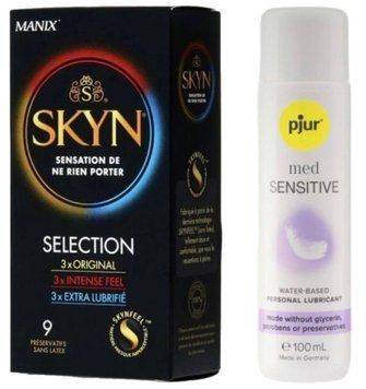 Комплект Skyn Selection 9 шт + Pjur MED Sensitive Glide 100 мл SOS13146 фото