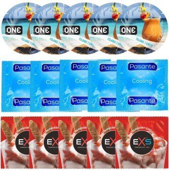 Набор 15 шт ONE Island Punch + Pasante Cooling + EXS STRAWBERRY SUNDAE SOS697143 фото