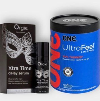 ONE Ultra Feel 40 шт - Пролонгатор Orgie Xtra Time Delay Serum, 15 мл SOS6094 фото