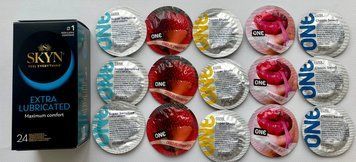 Набор 39 штук SKYN Extra Lube + ONE Super Studs, Super Sensitive, Flavor Waves, Classic SOS2277 фото