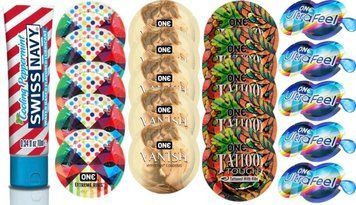 Набор из SwissNavy CoolingPeppermint 10мл + ONERibs + ONE Vanish + ONETattoo + ONE UltraFeel SOS8611 фото