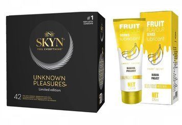 SKYN Unknown Pleasures+ (42 шт) та Лубрикант OLO зі смаком банана 120 мл SOS301 фото