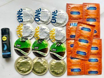 Набір 22 шт ONE Classic, Vanish, Flavor Waves , Super Studs - Pasante Warming + pjur Aqua 30 мл SOS1777 фото