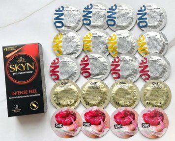 Комплект 30 шт - ONE Super Studs, Classic, Vanish, Extreme ribs, Flavor Waves + SKYN Intense Feel SOS1877 фото