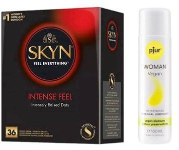 Комплект Skyn Intense feel 36 шт + Pjur Woman Vegan 100 мл SOS13195 фото
