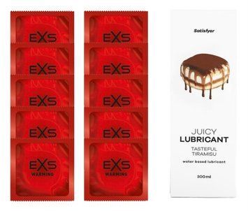 Комплект: EXS Warming 10шт. + Лубрикант Satisfyer Tasteful Tiramisu 300 мл SOS11401 фото