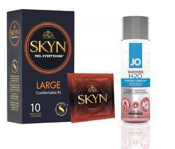 SKYN Large &mdash; 10 шт та Лубрикант System JO H2O &mdash; WARMING (60 мл) SOS848 фото