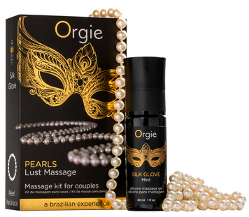 Чувственный эротический массажный набор с силиконовым гелем Orgie Pearls Lust Massage Kit, 30 мл 21241 фото