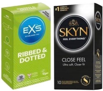 Набір з SKYN Close Feel 10 шт + EXS Ribbed & Dotted (12 штук) SOS7871 фото