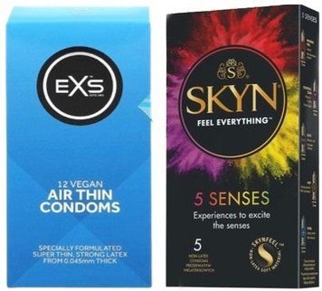 Набор з SKYN 5 Senses + EXS Air Thin 12 шт SOS7821 фото