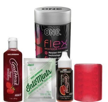 Комплект Набір 10 штук ONE Flex графен + Набор  Doc Johnson GoodHead Fundamentals Kit SOS6267 фото