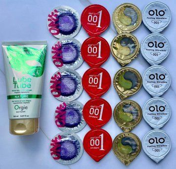 Набор 20 штук One, Olo + лубрикант LUBE TUBE NATURE, 150 мл ORGIE SOS3979 фото