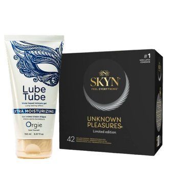 SKYN Unknown Pleasures+ &ndash; 42 шт та Змазка ORGIE Lube Tube Xtra, 150 мл SOS804 фото