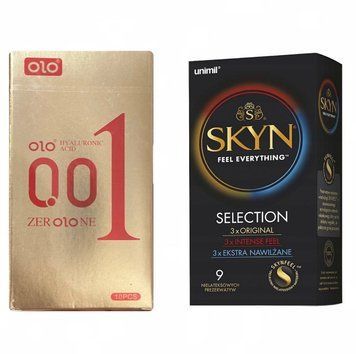 Набір : Skyn Selection &ndash; 9 шт та OLO Gold 001 (з комбінованим рельєфом) 10 шт SOS614 фото
