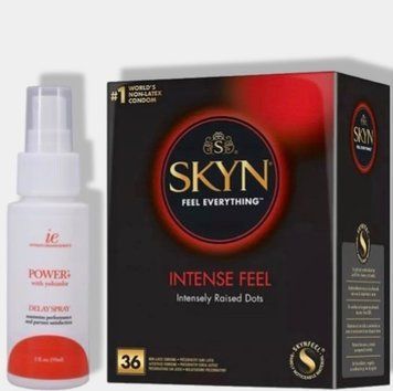 SKYN Intense Feel 36 шт + Пролонгатор Doc Johnson Power Delay Spray (59 мл) SOS5784 фото