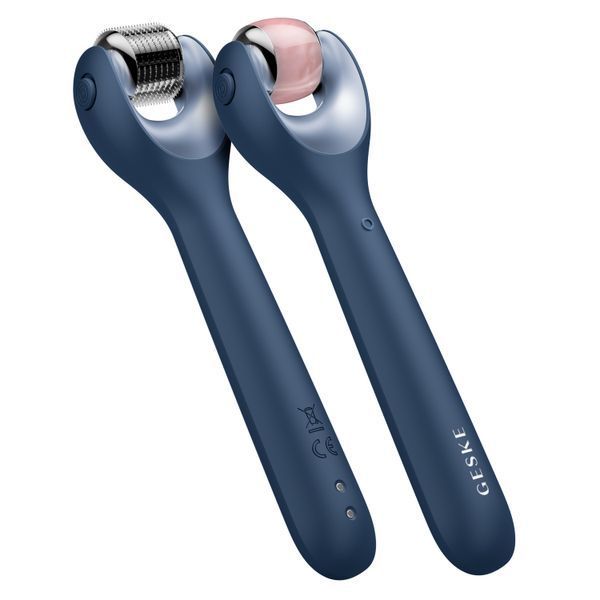 Электронный роллер для лица с микроиглами GESKE MicroNeedle Face Roller 9в1 midnight HB0188 фото