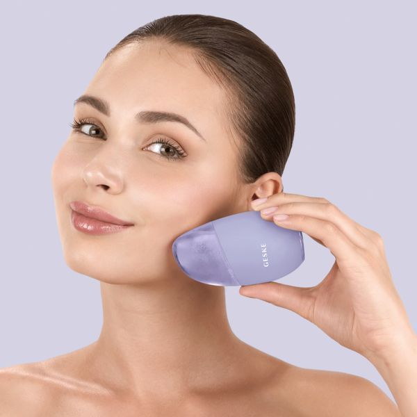 Масажер для обличчя GESKE Cool&Warm Eye and Face Massager 7в1 purple HB0292 фото