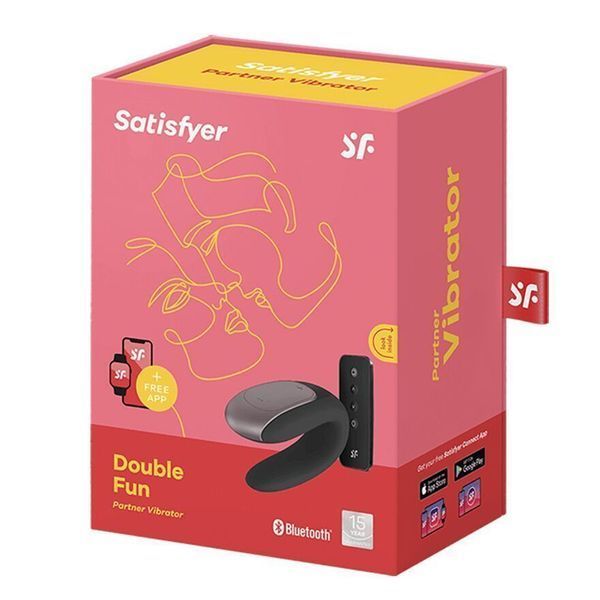 Смартвибратор Satisfyer Double Fun (Black) с пультом ДУ. SO5058 фото