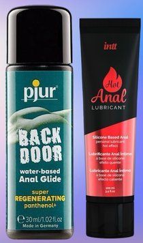 Набор лубрикантов pjur backdoor Regenerating 30 мл + Intt Hot Anal (100 мл) LB468 фото