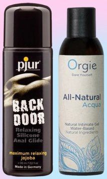 Набор лубрикантов pjur backdoor anal Relaxing jojoba silicone 30 мл + ALL-NATURAL Acqua, 150 мл Orgie LB880 фото