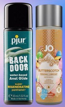 Набор лубрикантов pjur backdoor Regenerating 30 мл + System JO H2O Butterscotch (60 мл) LB518 фото
