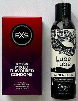 Набор EXS Mixed Flavoured 12 шт+Лубрикант SEMEN LUBE Intimate Gel, 150 мл ORGIE SOS3239 фото