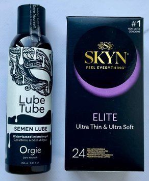Набор SKYN Elite 24 шт. - Лубрикант SEMEN LUBE intimate gel, 150 мл Orgie SOS3338 фото