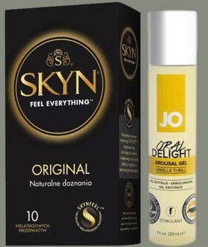 Комплект SKYN Original 10 шт + Гель  System JO Oral Delight - Vanilla Thrill (30 мл) SOS5835 фото